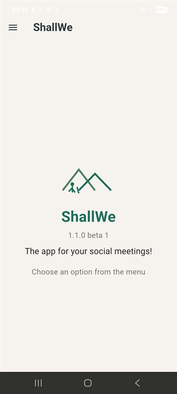 ShallWe home screen